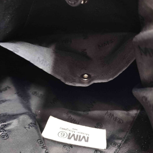 エムエムシックスメゾンマルジェラ MM6 Maison Margiela メッシュ レザーハンドル ジャパニーズ クラシック スモール ハンドバッグ レディース