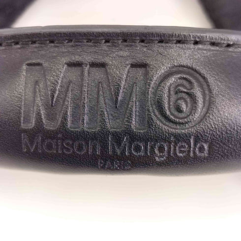 エムエムシックスメゾンマルジェラ MM6 Maison Margiela メッシュ レザーハンドル ジャパニーズ クラシック スモール ハンドバッグ レディース