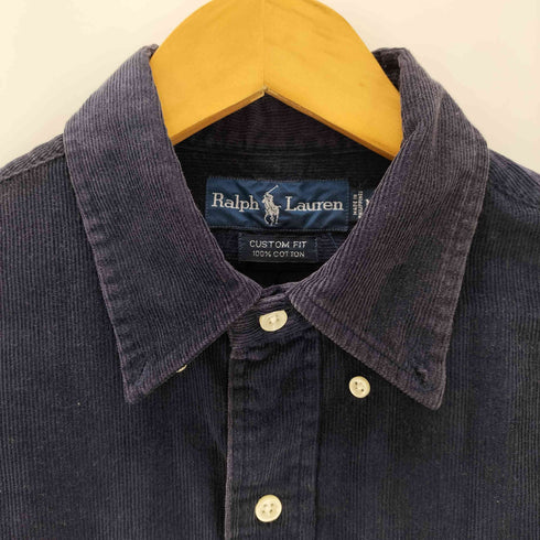 ラルフローレン RALPH LAUREN CUSTOM FIT ポニー刺繍 ボタンダウン コーデュロイシャツ メンズ import:M