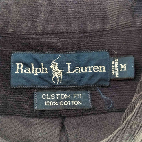 ラルフローレン RALPH LAUREN CUSTOM FIT ポニー刺繍 ボタンダウン コーデュロイシャツ メンズ import:M