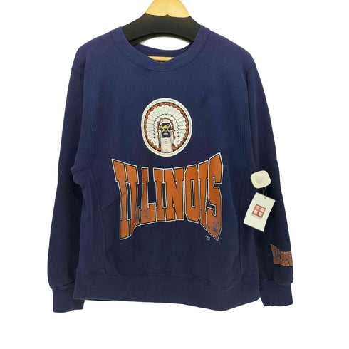 ヘインズ Hanes 80-90s MADE IN USA イリノイ大学 カレッジスウェット メンズ import:L