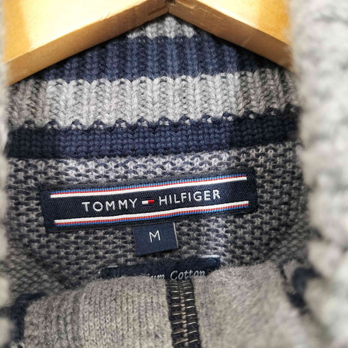 トミーヒルフィガー TOMMY HILFIGER ハーフジップ ボトルネック プルオーバーニット メンズ import:M