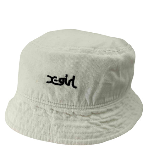 エックスガール X-girl EMBROIDERED MILLS LOGO BUCKET HAT レディース ONE SIZE