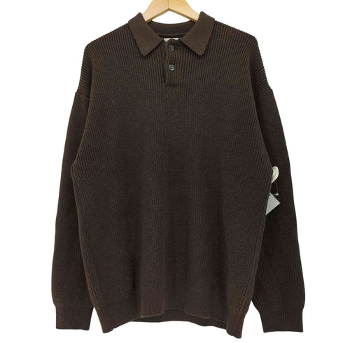 スティーブンアラン Steven Alan LOOSE FIT カシミヤ混 コットンニット L/S ポロシャツ メンズ import:S