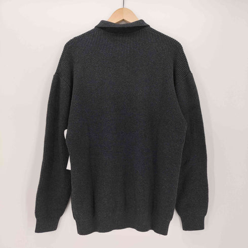 スティーブンアラン Steven Alan LOOSE FIT カシミヤ混 コットンニット L/S ポロシャツ メンズ import:S