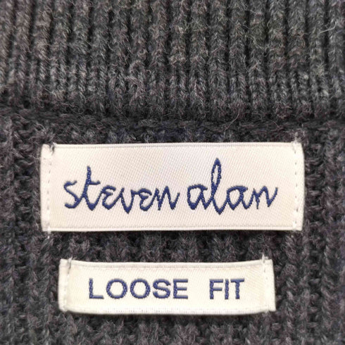 スティーブンアラン Steven Alan LOOSE FIT カシミヤ混 コットンニット L/S ポロシャツ メンズ import:S