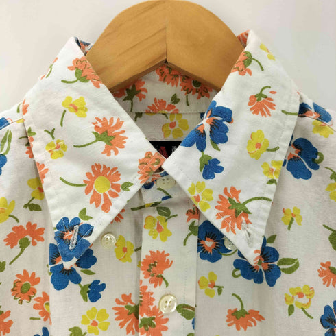 ヴァンヂャケット VAN JAC 花柄 ボタンダウン 半袖シャツ メンズ M