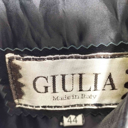 GIULIA イタリア製シングルライダースジャケット レディース