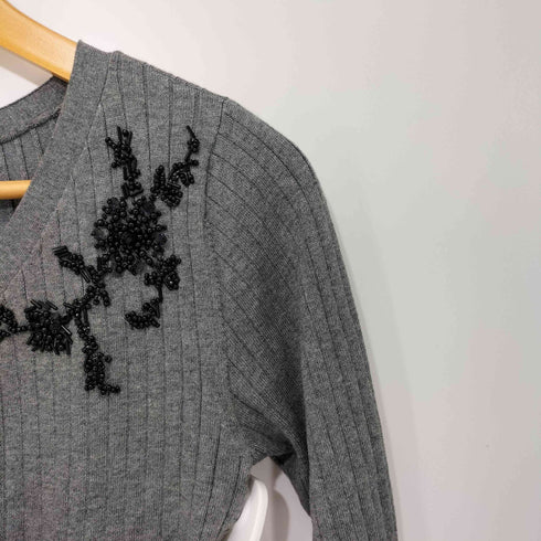 ジャスグリッティー JUSGLITTY ビーズ刺繍カーディガン レディース JPN:2