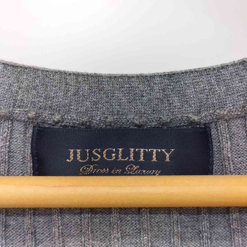 ジャスグリッティー JUSGLITTY ビーズ刺繍カーディガン レディース JPN:2