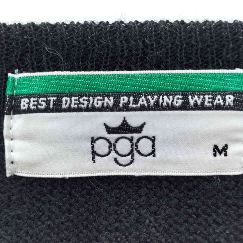 pga ロゴ刺繍アクリルカーディガン メンズ