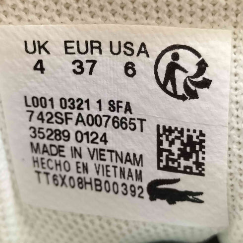 ラコステ LACOSTE ワンポイント ロゴ レザー スニーカー レディース UK:4