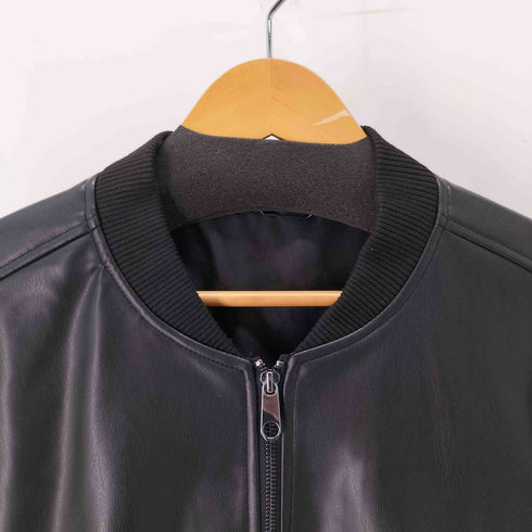 ザラ ZARA フェイクレザー ジップアップ ジャケット メンズ JPN:L