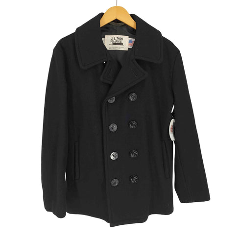ショット Schott 日本別注 USA製 753US 740N PEA JACKET 錨ボタン ウール ナイロン Pコート メンズ US:40