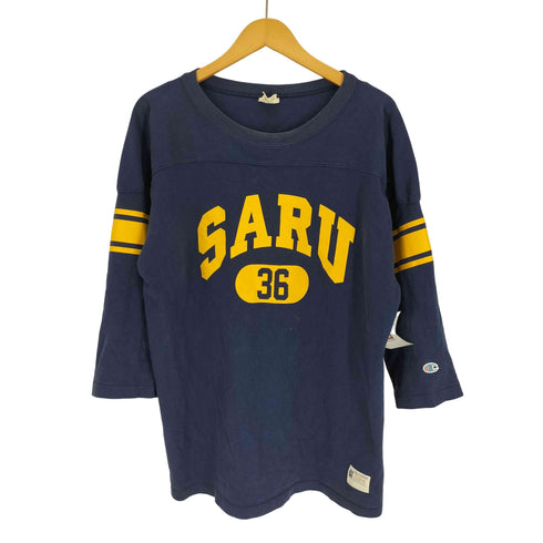 チャンピオン Champion 復刻 ランタグ SARU カプセル カレッジ プリント フットボール シャツ メンズ import:XL