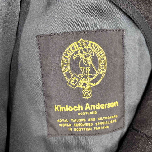 キンロックバイキンロックアンダーソン KINLOCH ANDERSON Ermenegildo Zegna カシミヤ100% 比翼 ステンカラーコート メンズ import:S