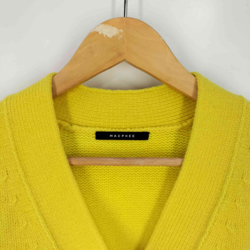 マカフィー MACPHEE 3G LAMBS CASHMERE ウールカシミヤ Vネックカーディガン レディース JPN:S