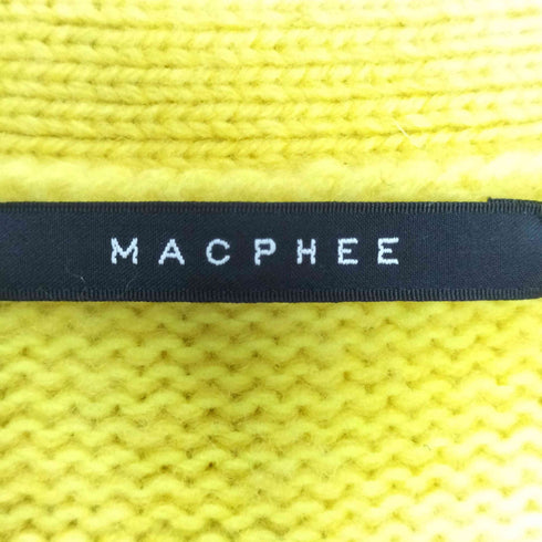 マカフィー MACPHEE 3G LAMBS CASHMERE ウールカシミヤ Vネックカーディガン レディース JPN:S