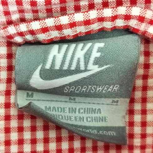 ナイキ NIKE シアサッカー ギンガムチェック ラグラン コットンフーデッドブルゾン メンズ JPN:M