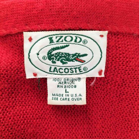 アイゾッドラコステ IZOD LACOSTE 90S アクリルカーディガン メンズ JPN:L
