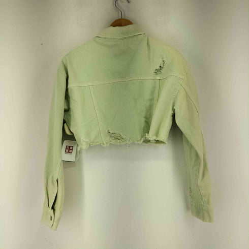 ザラ ZARA クロップドデニムジャケット ダメージ加工 レディース JPN:XS