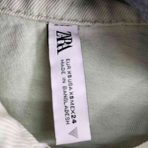 ザラ ZARA クロップドデニムジャケット ダメージ加工 レディース JPN:XS