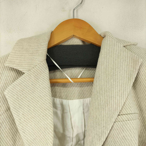 ザラ ZARA クロップドテーラードジャケット ストライプ レディース JPN:S