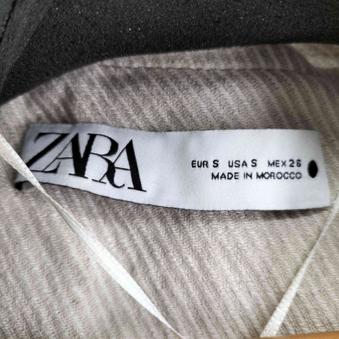 ザラ ZARA クロップドテーラードジャケット ストライプ レディース JPN:S