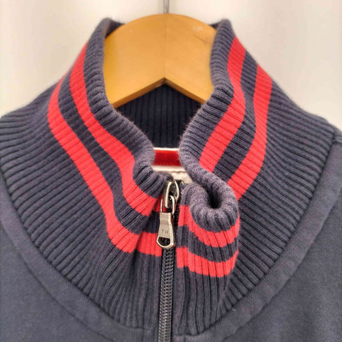 トミーヒルフィガー TOMMY HILFIGER 刺繍 ジップアップ ハイリブネック スウェット メンズ JPN:L