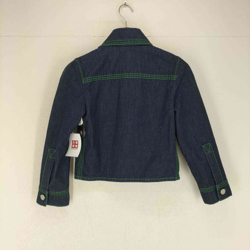 ボッテガヴェネタ BOTTEGA VENETA グリーンステッチデニムジャケット レディース JPN:34