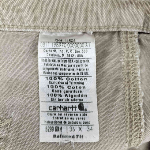 カーハート Carhartt ペンキリメイク ペインターパンツ メンズ 36/34