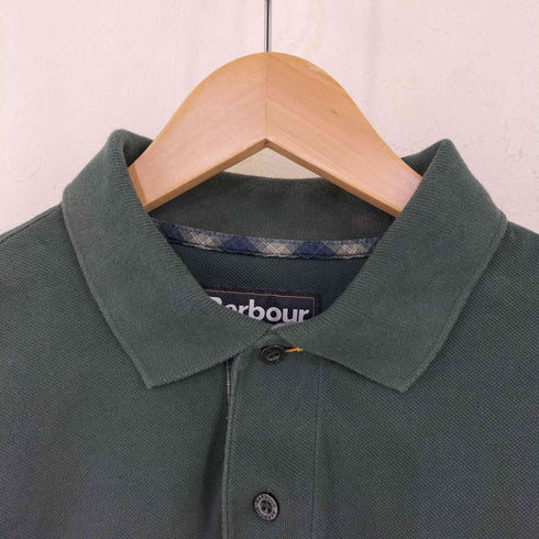 バブアー Barbour タータン切替半袖ポロシャツ メンズ import:L