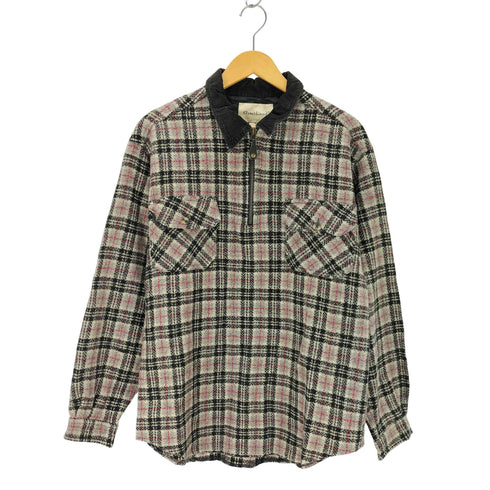 GREATLAND ウール混 チェック柄 ハーフジッププルオーバー メンズ JPN:M
