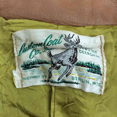 70S~ CUSTOM COAT ディアスキン フリンジ付き レザージャケット メンズ