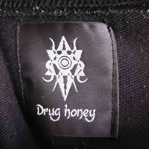 ドラッグハニー Drug honey 線画x写実的臓物プリントチュニック 半袖 メンズ