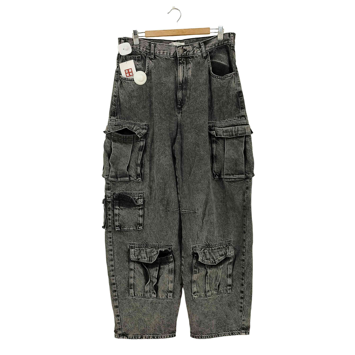 ザラ ZARA ユーティリティカーゴデニムパンツ メンズ JPN：44