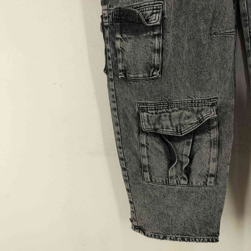 ザラ ZARA ユーティリティカーゴデニムパンツ メンズ JPN:44