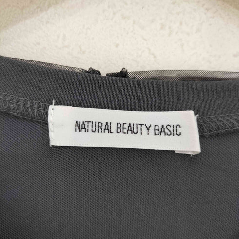 ナチュラルビューティーベーシック NATURAL BEAUTY BASIC チュールレイヤードカットソー レディース FREE