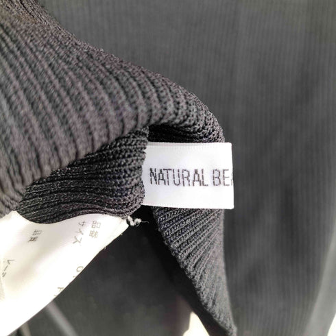ナチュラルビューティーベーシック NATURAL BEAUTY BASIC ワイドオフショルリブニット レディース FREE