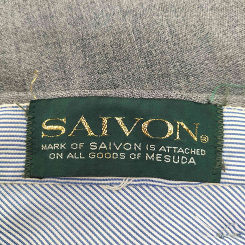 SAIVON OPTI ジップ 1タック ストレート スラックス パンツ メンズ