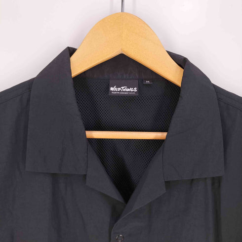 ワイルドシングス WILD THINGS SS CAMP SHIRT 裏地メッシュ ナイロン キャンプシャツ メンズ import:M
