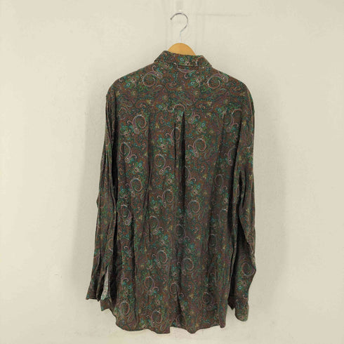 AZZURRA イタリア製 ペイズリー柄 レギュラーカラーシャツ メンズ import:XL