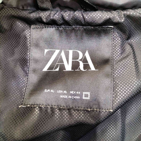ザラ ZARA ダウンジャケット パフジャケット 雪山プリント メンズ JPN:XL
