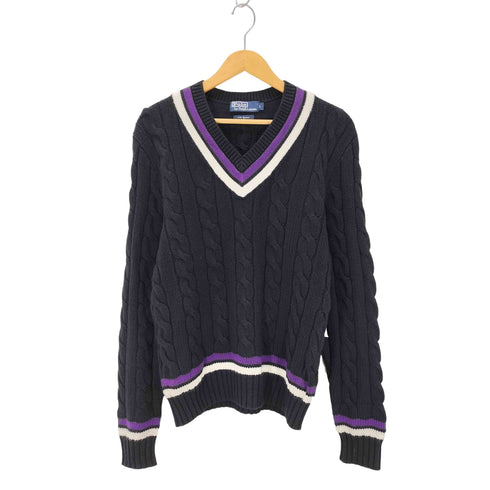 ポロバイラルフローレン Polo by RALPH LAUREN ケーブル チルデンニットセーター メンズ import:L
