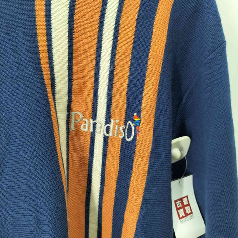 PARADISO ストライプデザインクルーネックニット メンズ LL