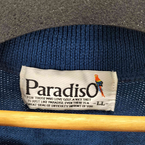 PARADISO ストライプデザインクルーネックニット メンズ LL