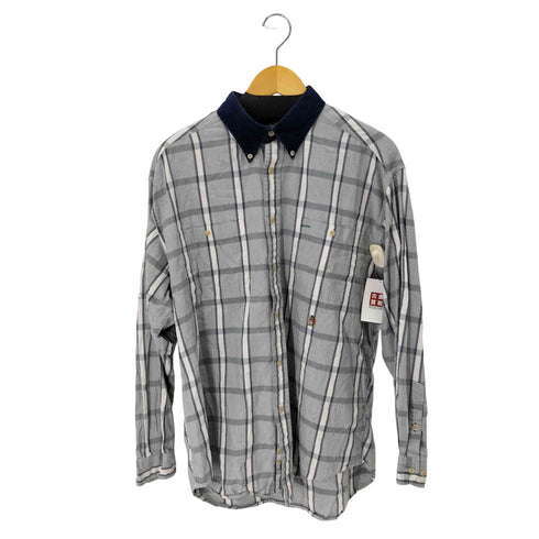 トミーヒルフィガー TOMMY HILFIGER 襟コーデュロイ L/S チェックシャツ メンズ import:L