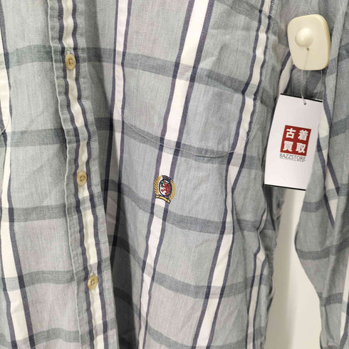 トミーヒルフィガー TOMMY HILFIGER 襟コーデュロイ L/S チェックシャツ メンズ import:L