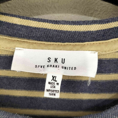 セーブカーキユナイテッド SAVE KHAKI UNITED L/S ORGANIC COTTON HEMP STRIPE CREW メンズ JPN:XL