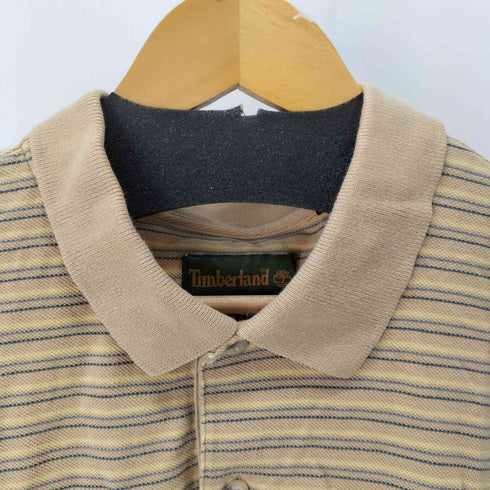 ティンバーランド Timberland ワンポイントロゴ刺繍 ボーダー S/S ポロシャツ メンズ import:XXL